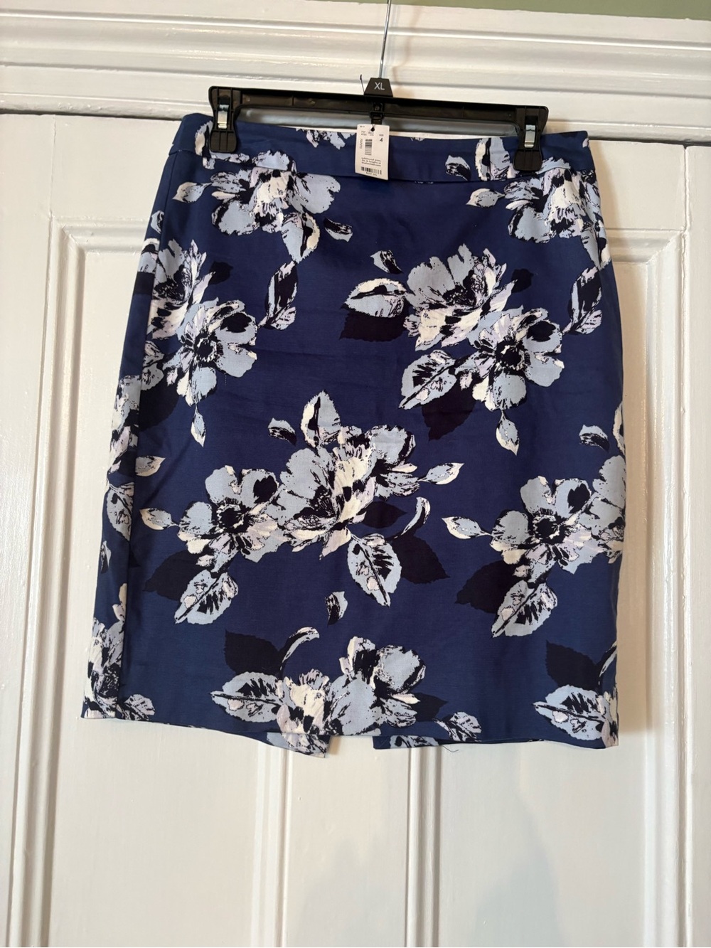 The Limited Navy Floral Pencil Skirt